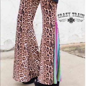 Crazy Train Street Flare Leopard Serape Pants